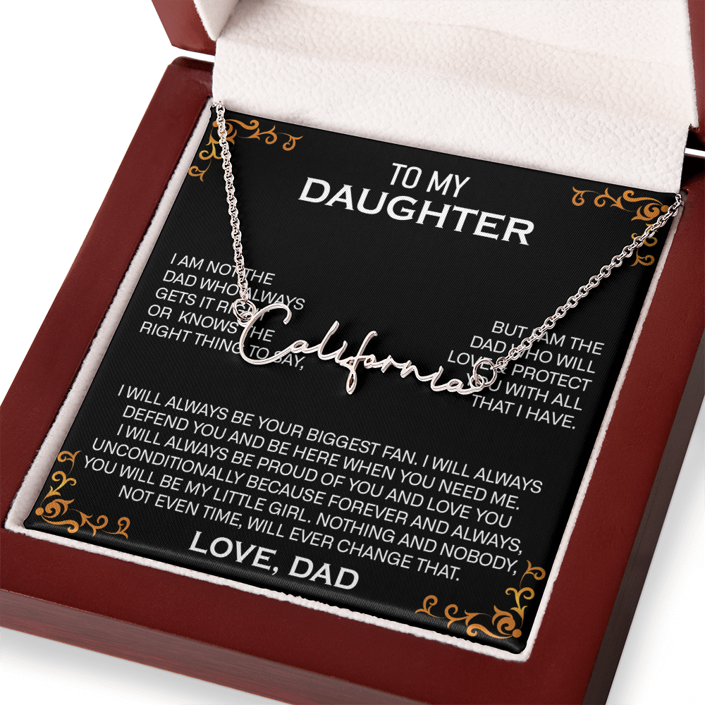 to my daughter