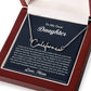 To My Dear Daughter Signature Style Name Necklace, Gift From Mom, Daughter Mother Jewelry, Birthday Christmas Gift