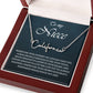 To My Niece Signature Style Name Necklace , Perfect Birthday or Graduation Gift with Blessing Card and Gift Box Packaging