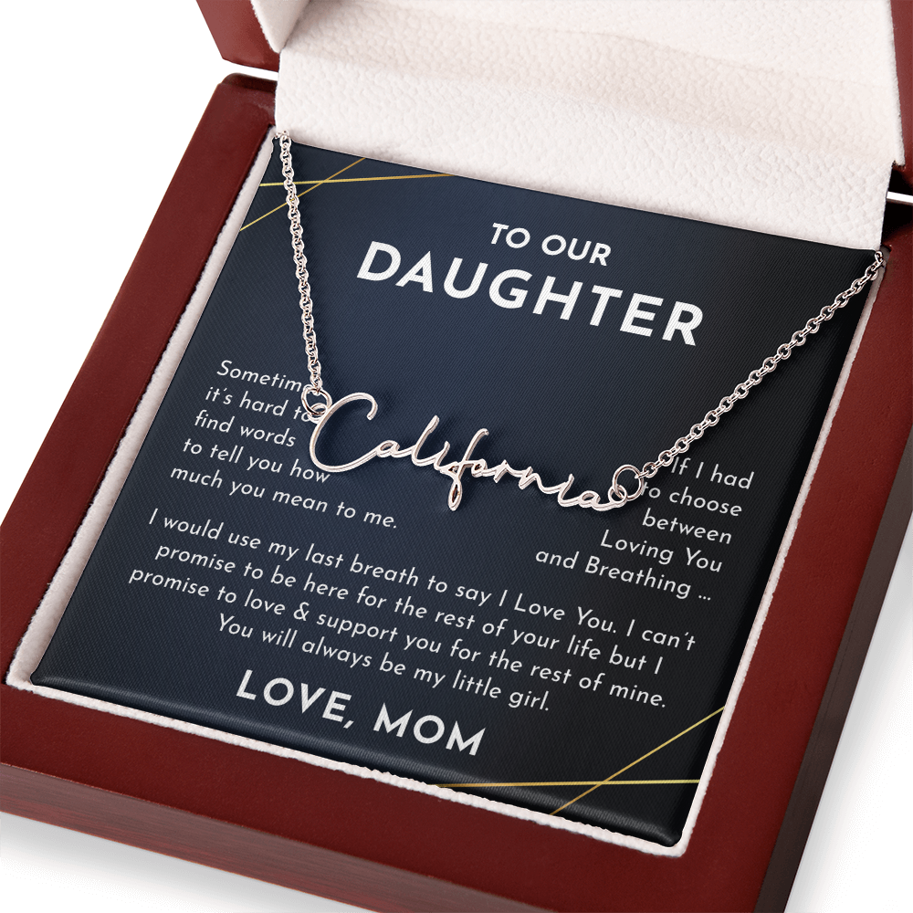 To Our daughter