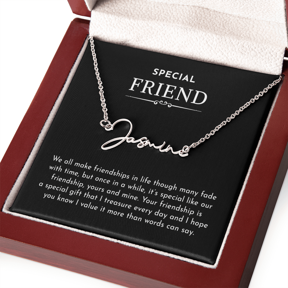Special friend single name necklace