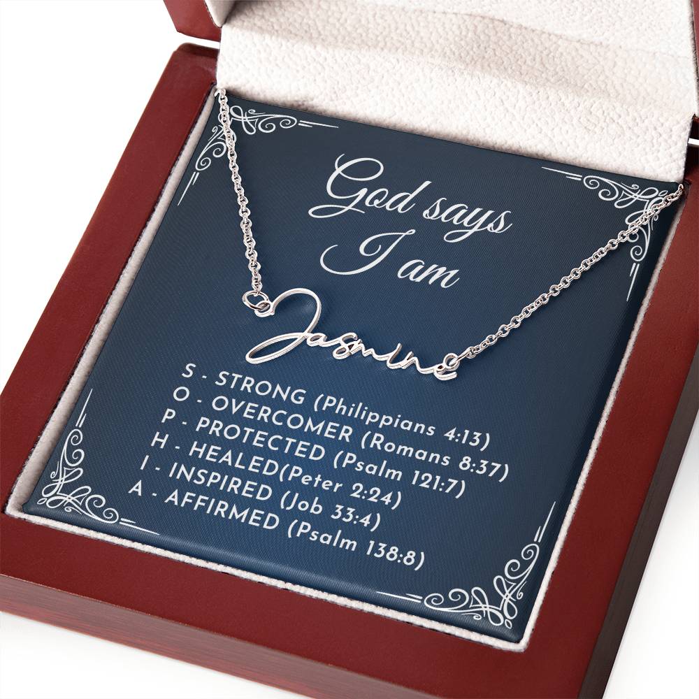 0810 god say name necklace