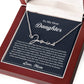 To My Dear Daughter Signature Style Name Necklace, Gift From Mom, Daughter Mother Jewelry, Birthday Christmas Gift