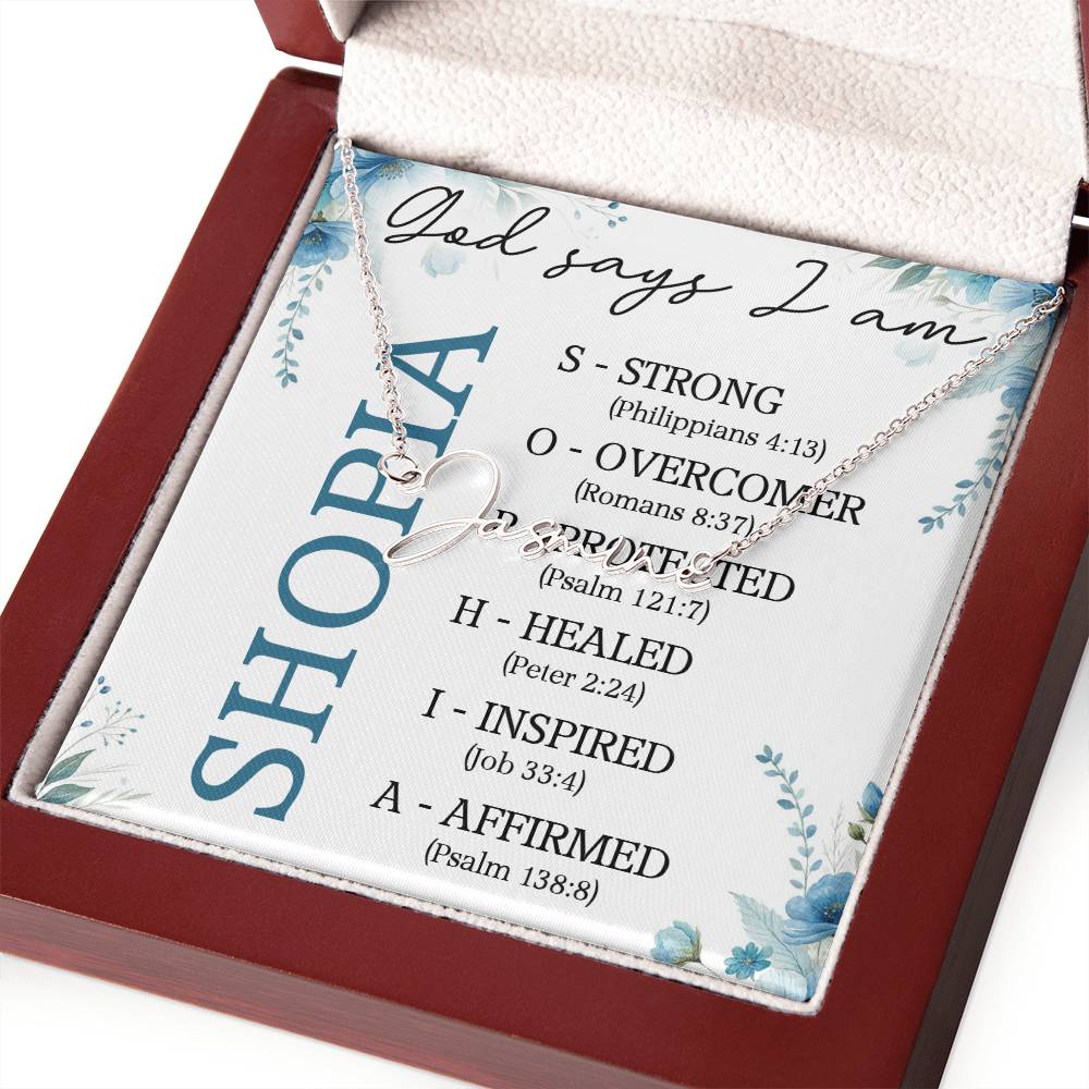 0810 GODSAY NAME NECKLACE