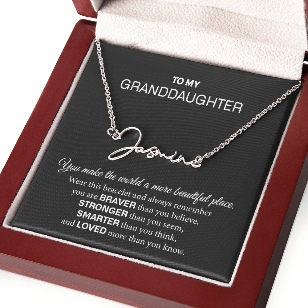 granddaughter name necklace