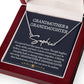 Grandmother And Granddaughter Signature Style Name Necklace, Birthday Gift, Christmas Gift