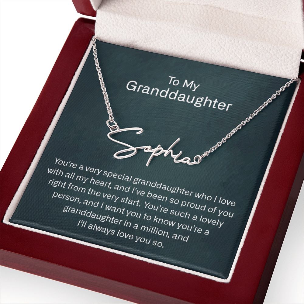 granddaughter name necklace