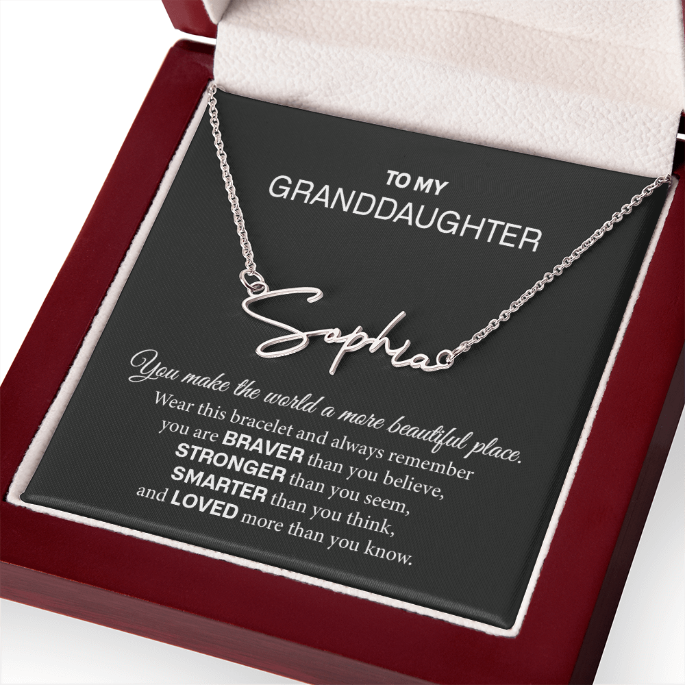 granddaughter name necklace