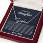To My Dear Daughter Signature Style Name Necklace, Gift From Mom, Daughter Mother Jewelry, Birthday Christmas Gift