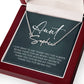 Jewelry Gifts for Aunt from Niece Nephew, Signature Style Name Necklace on Sentimental Quote Card