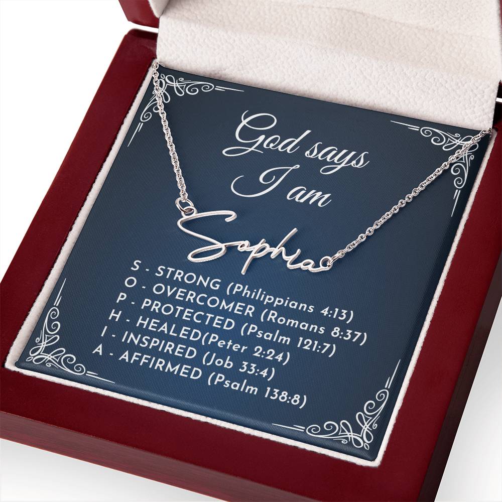0810 god say name necklace