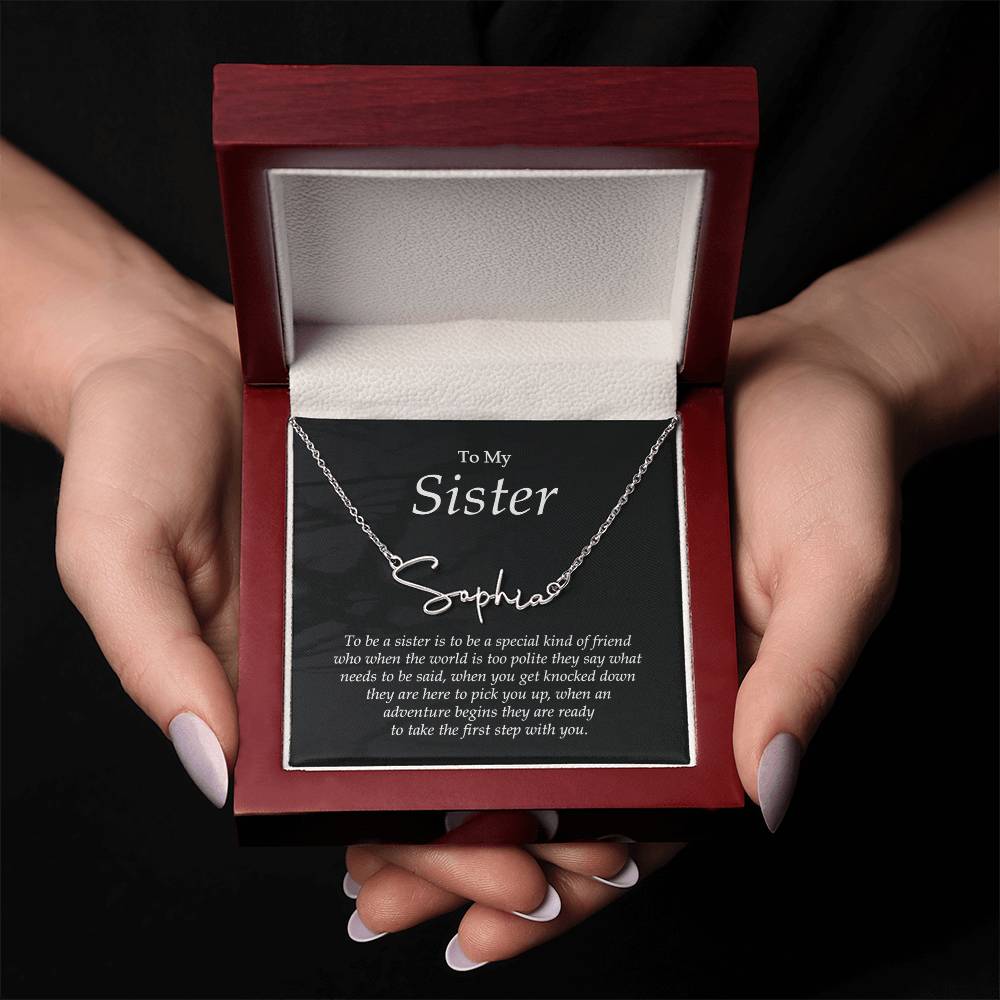 Heart Necklace for Sister - Perfect Christmas or Birthday Gift - Unique Sister Necklace