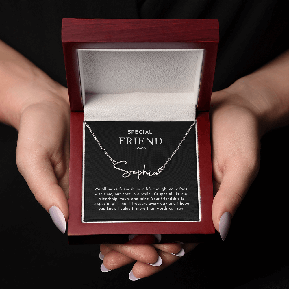 Special friend single name necklace