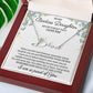 Father to Daughter Necklace Gift: Birthday Present with Gift Box and Message Card