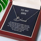 The Signature Style Name Necklace To My Gorgeous Wife With A Personalized Message Card, Gift From Husband, Gift For Wife, Wife Necklace