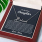To My Dear Daughter Signature Style Name Necklace, Gift From Mom, Daughter Mother Jewelry, Birthday Christmas Gift