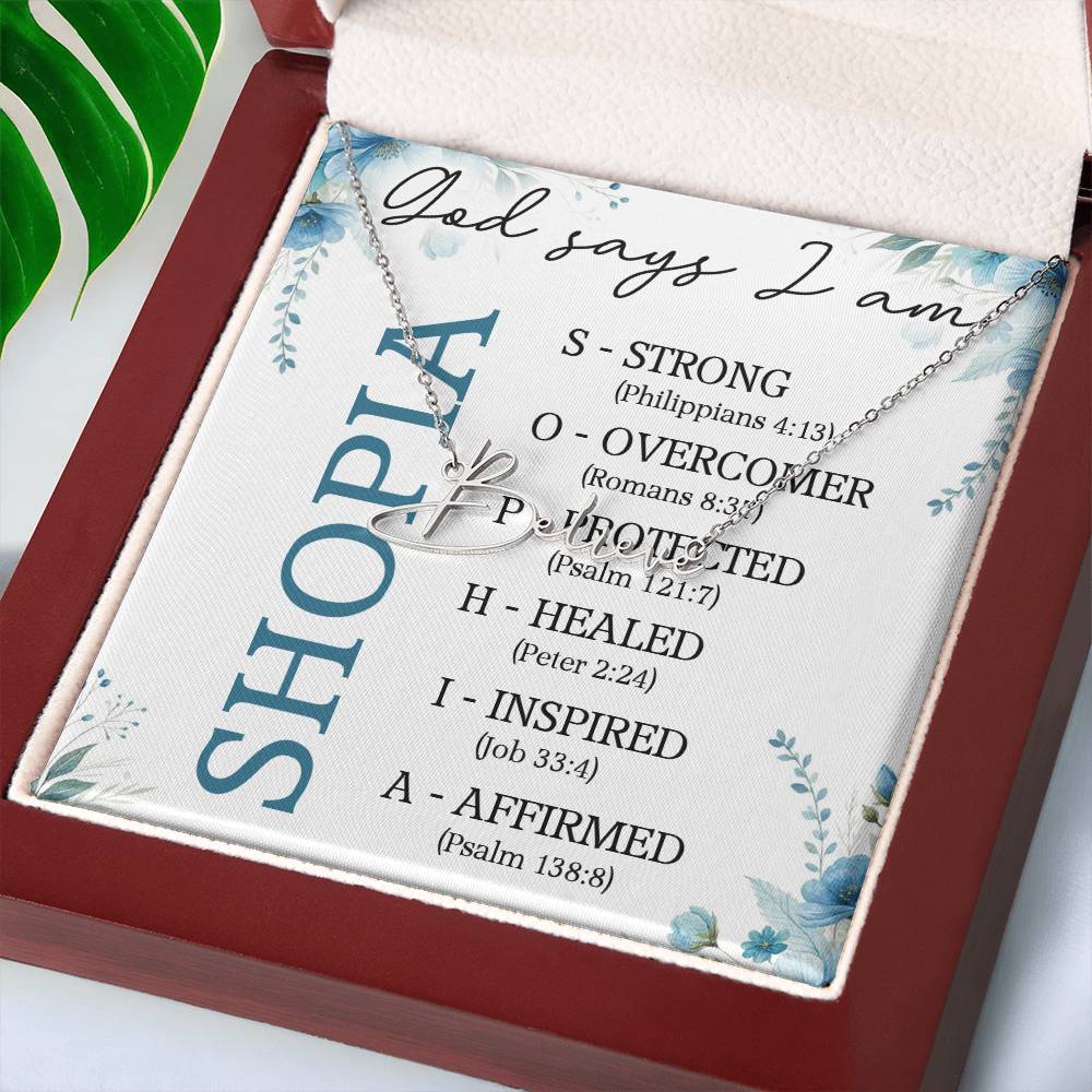 0810 GODSAY NAME NECKLACE