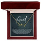 Jewelry Gifts for Aunt from Niece Nephew, Signature Style Name Necklace on Sentimental Quote Card