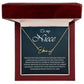 To My Niece Signature Style Name Necklace , Perfect Birthday or Graduation Gift with Blessing Card and Gift Box Packaging