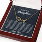 To My Dear Daughter Signature Style Name Necklace, Gift From Mom, Daughter Mother Jewelry, Birthday Christmas Gift