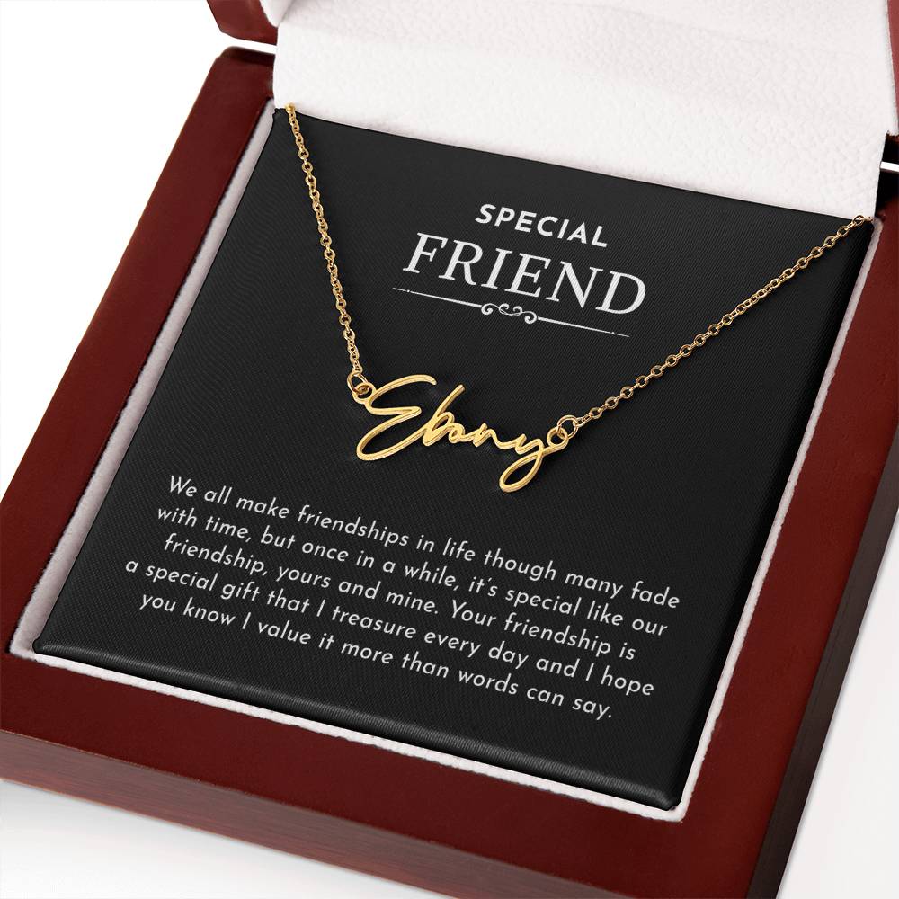 Special friend single name necklace
