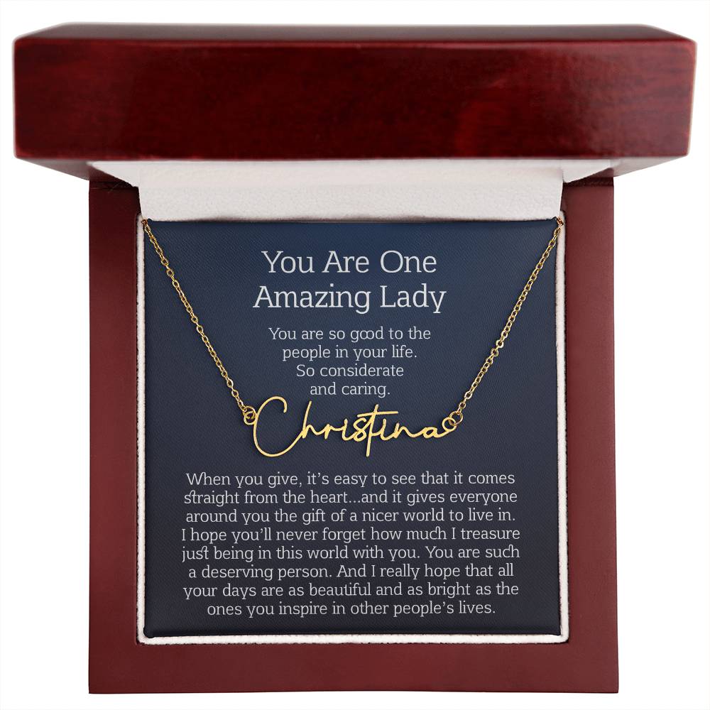 amazing lady signature necklace