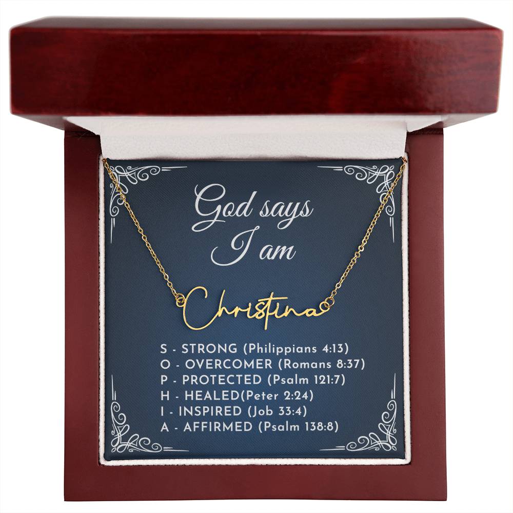 0810 god say name necklace