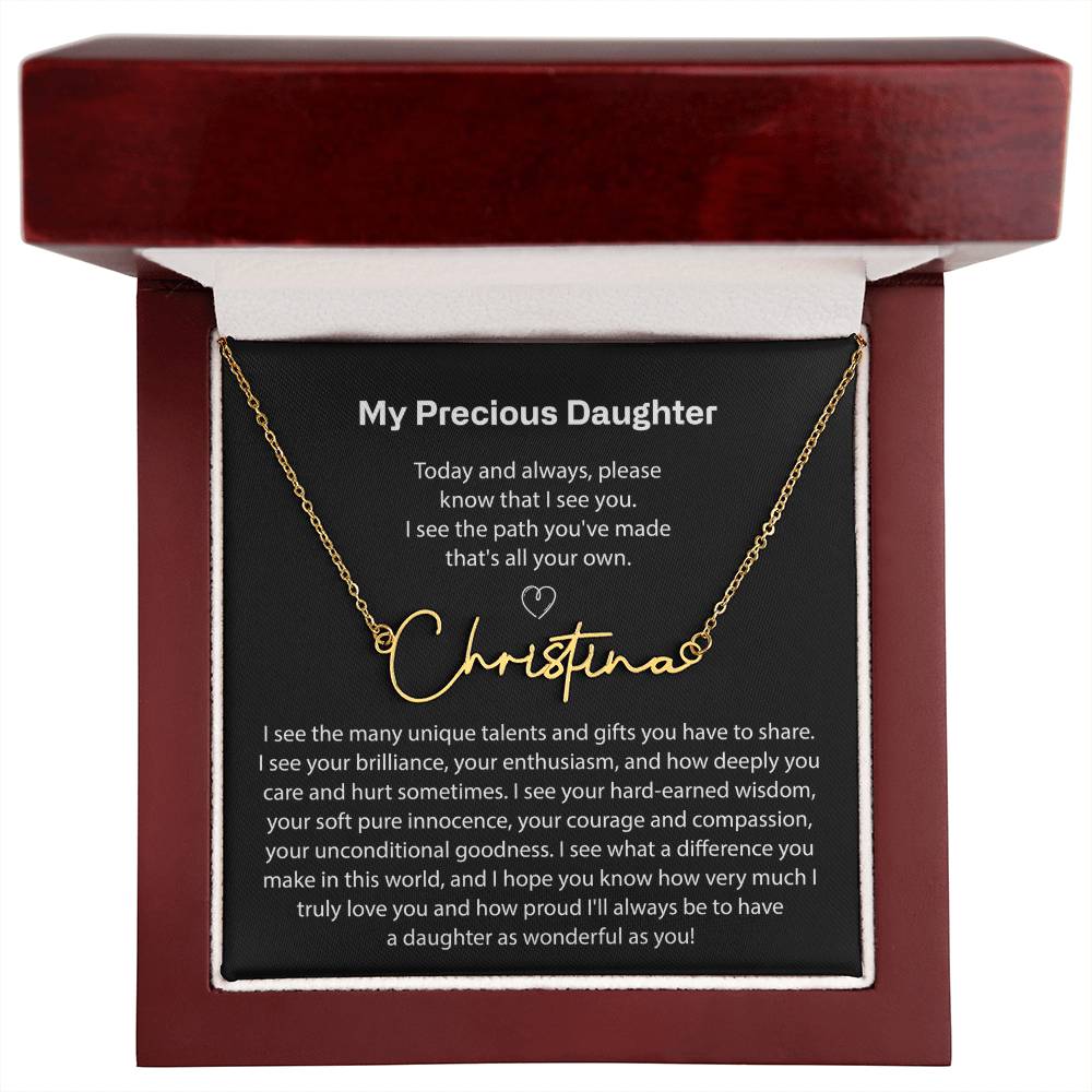 daughter name necklace