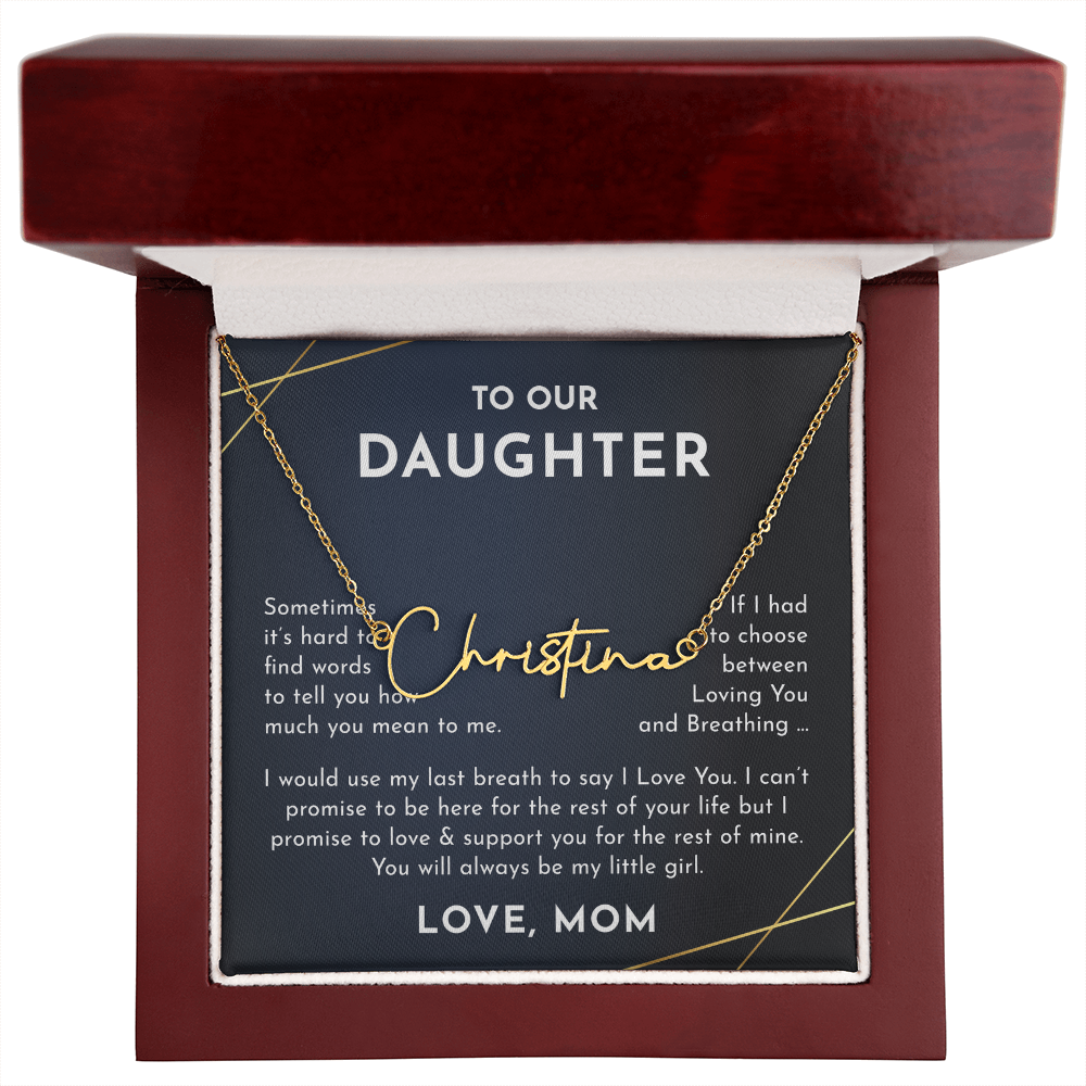 To Our daughter