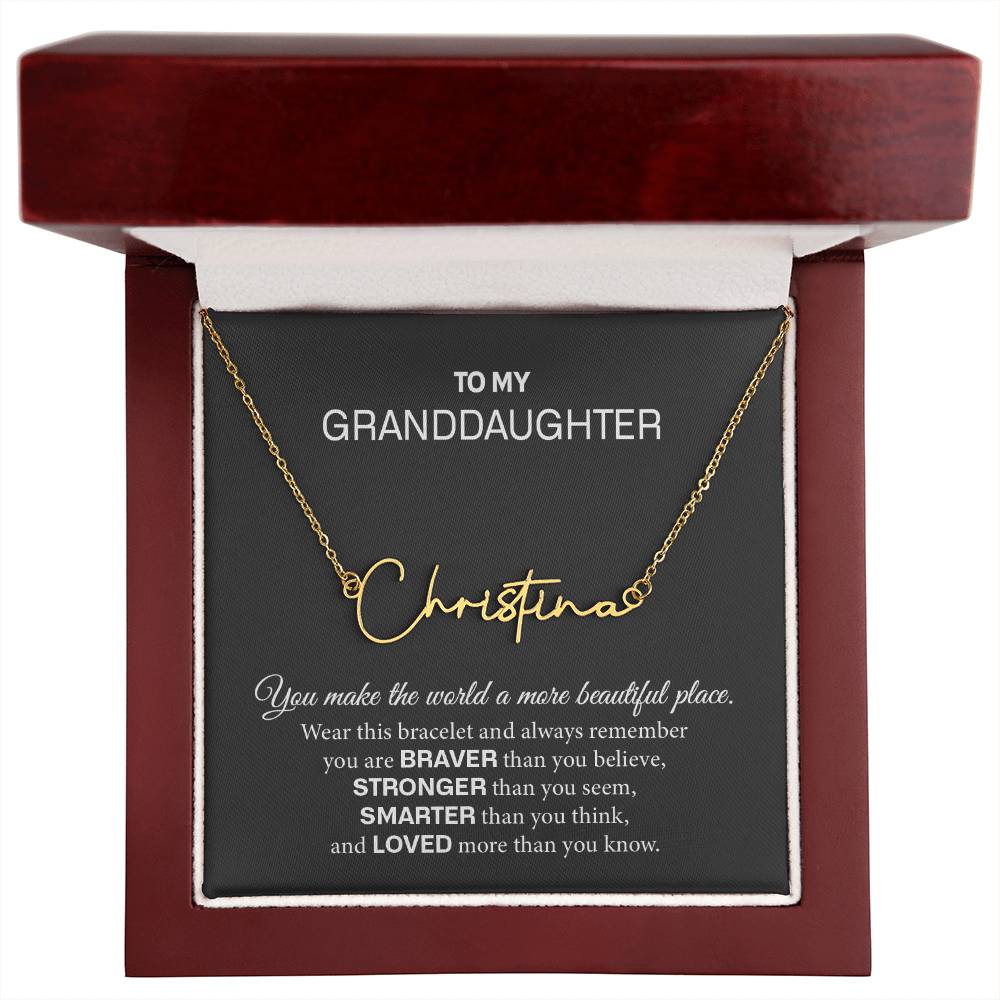 granddaughter name necklace