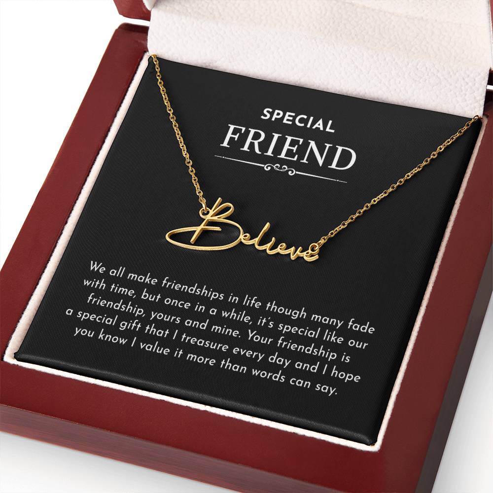 Special friend single name necklace