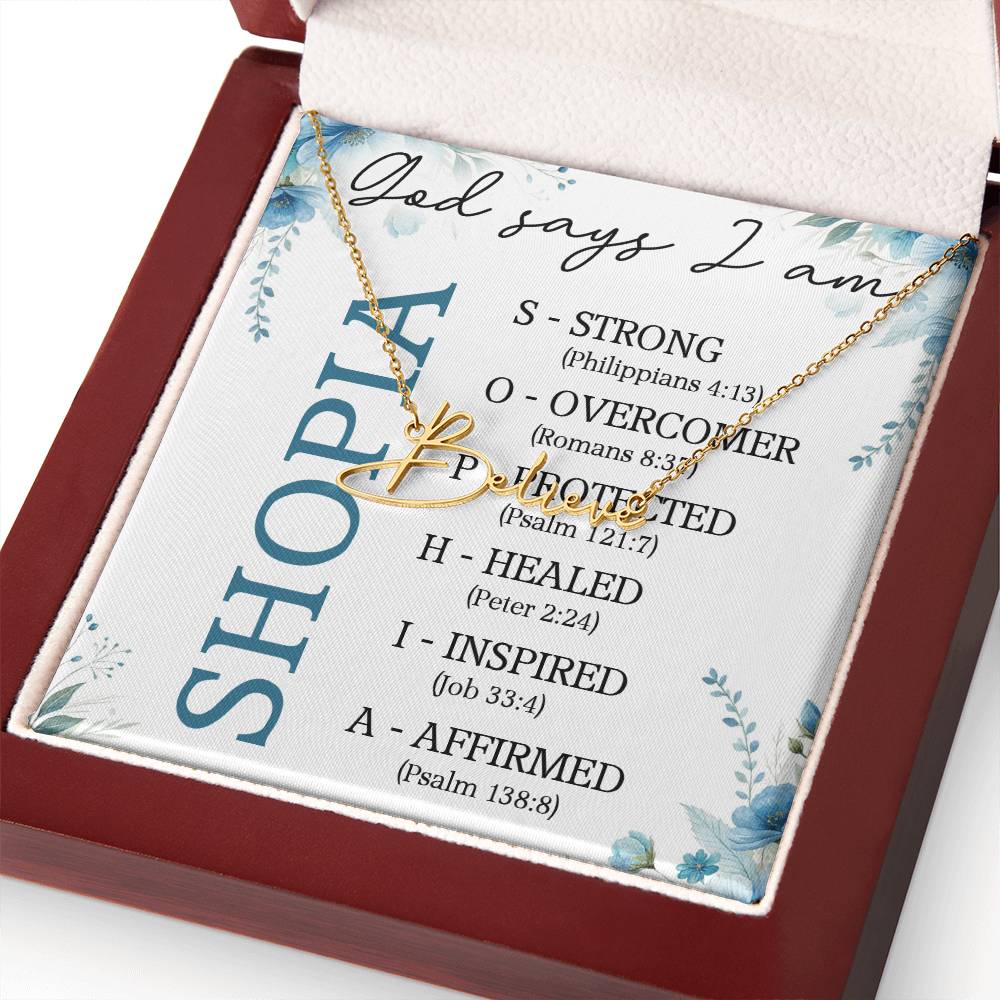 0810 GODSAY NAME NECKLACE