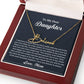 To My Dear Daughter Signature Style Name Necklace, Gift From Mom, Daughter Mother Jewelry, Birthday Christmas Gift
