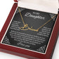 To My Daughter Signature Style Name Necklace, Daughter Necklace, Gift For Daughter, Daughter Necklace, Daughter Jewelry From Mom Dad
