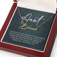 Jewelry Gifts for Aunt from Niece Nephew, Signature Style Name Necklace on Sentimental Quote Card