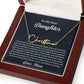 To My Dear Daughter Signature Style Name Necklace, Gift From Mom, Daughter Mother Jewelry, Birthday Christmas Gift