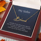 my sister signature name necklace