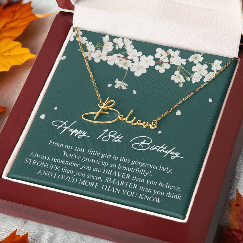 Happy Birthday Necklace Gift For Sweet 18 Girls • Happy 18th Birthday • Love Knot Necklace For Eighteen-Year-Old Teenage Girls