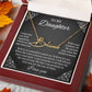 To My Daughter Signature Style Name Necklace, Daughter Necklace, Gift For Daughter, Daughter Necklace, Daughter Jewelry From Mom Dad