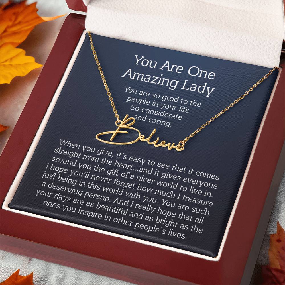 amazing lady signature necklace