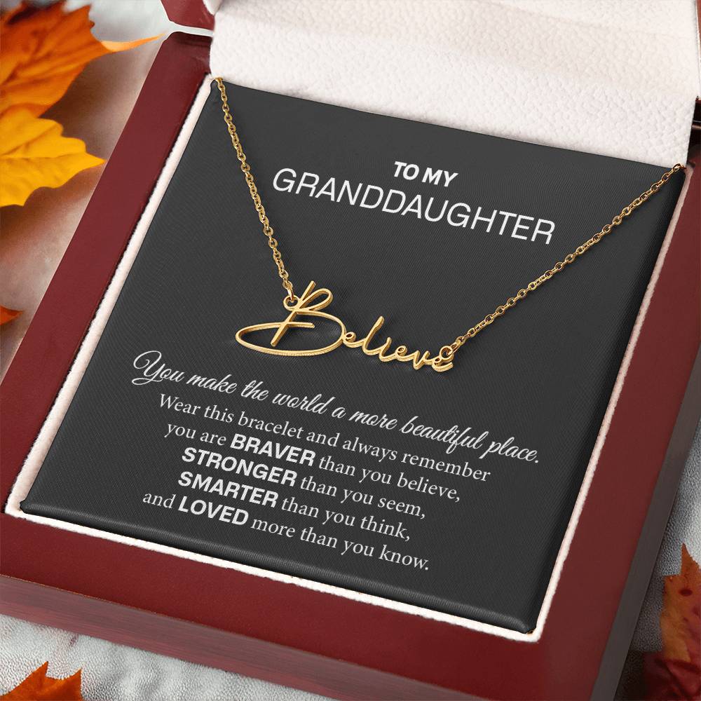 granddaughter name necklace