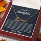 To My Dear Daughter Signature Style Name Necklace, Gift From Mom, Daughter Mother Jewelry, Birthday Christmas Gift