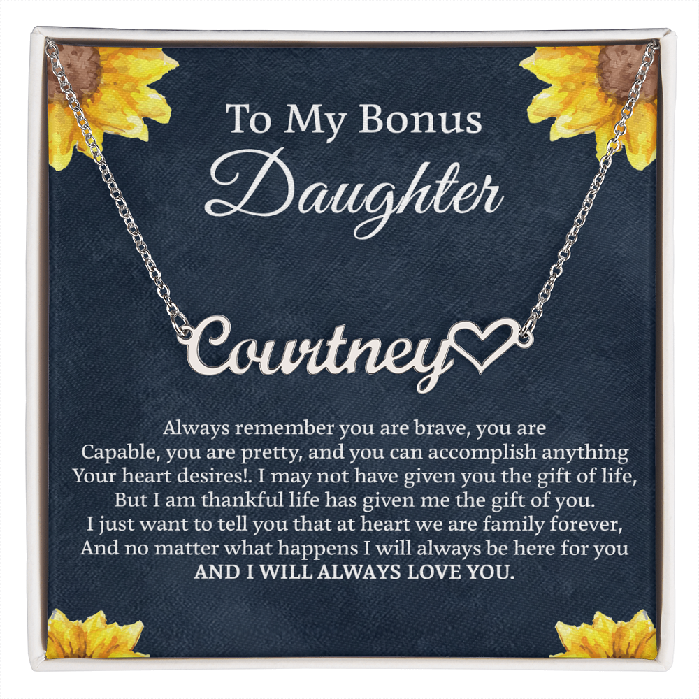 Bonus Daughter Heart Name Necklace _612