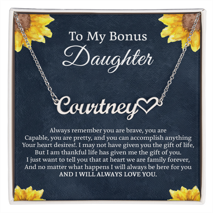 Bonus Daughter Heart Name Necklace _612