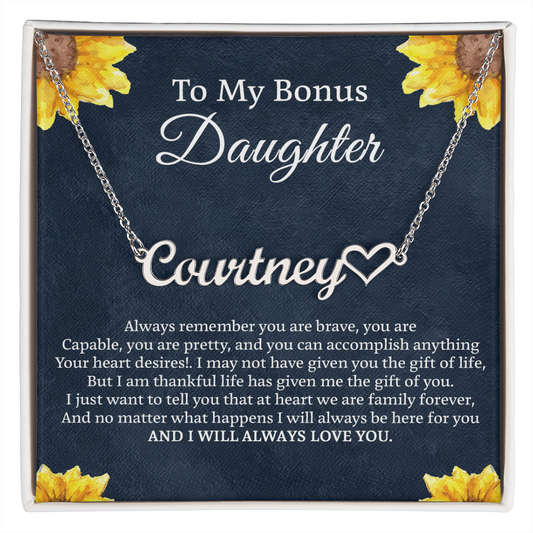 Bonus Daughter Heart Name Necklace _612