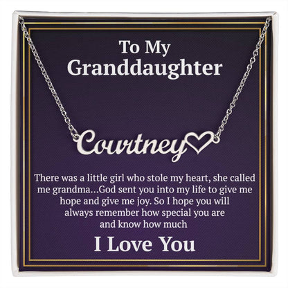 To My Granddaughter Necklace, Gifts For Granddaughter From Grandma Grandpa, Granddaughter Necklace From Grandparents, Granddaughter Birthday, Necklace For Granddaughter on Christmas