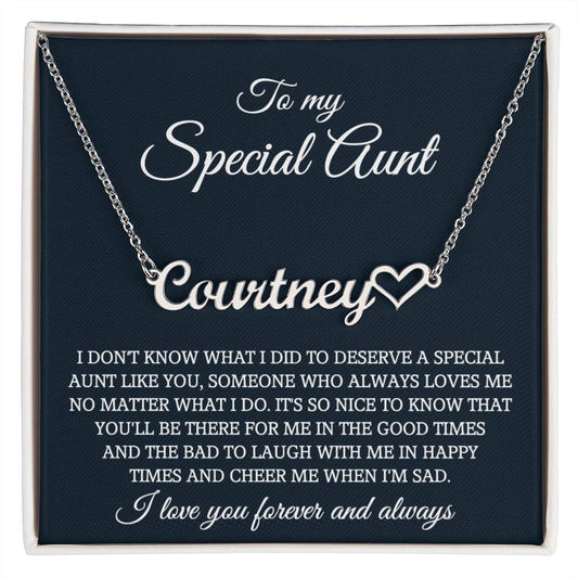 To My Aunt Style Heart Necklace Gifts, Best Aunt Ever Necklace Jewelry Sentimental Gifts for Aunt Auntie