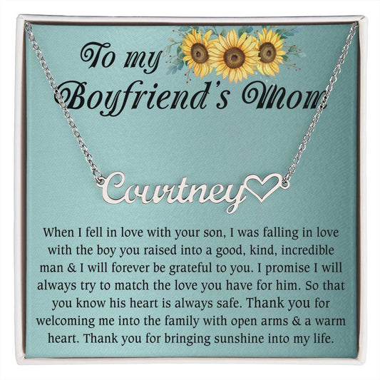 Gifts for Women, Heart Name Necklace for Mom Grandma Aunt Mother in Law Nana Boyfriend Mom