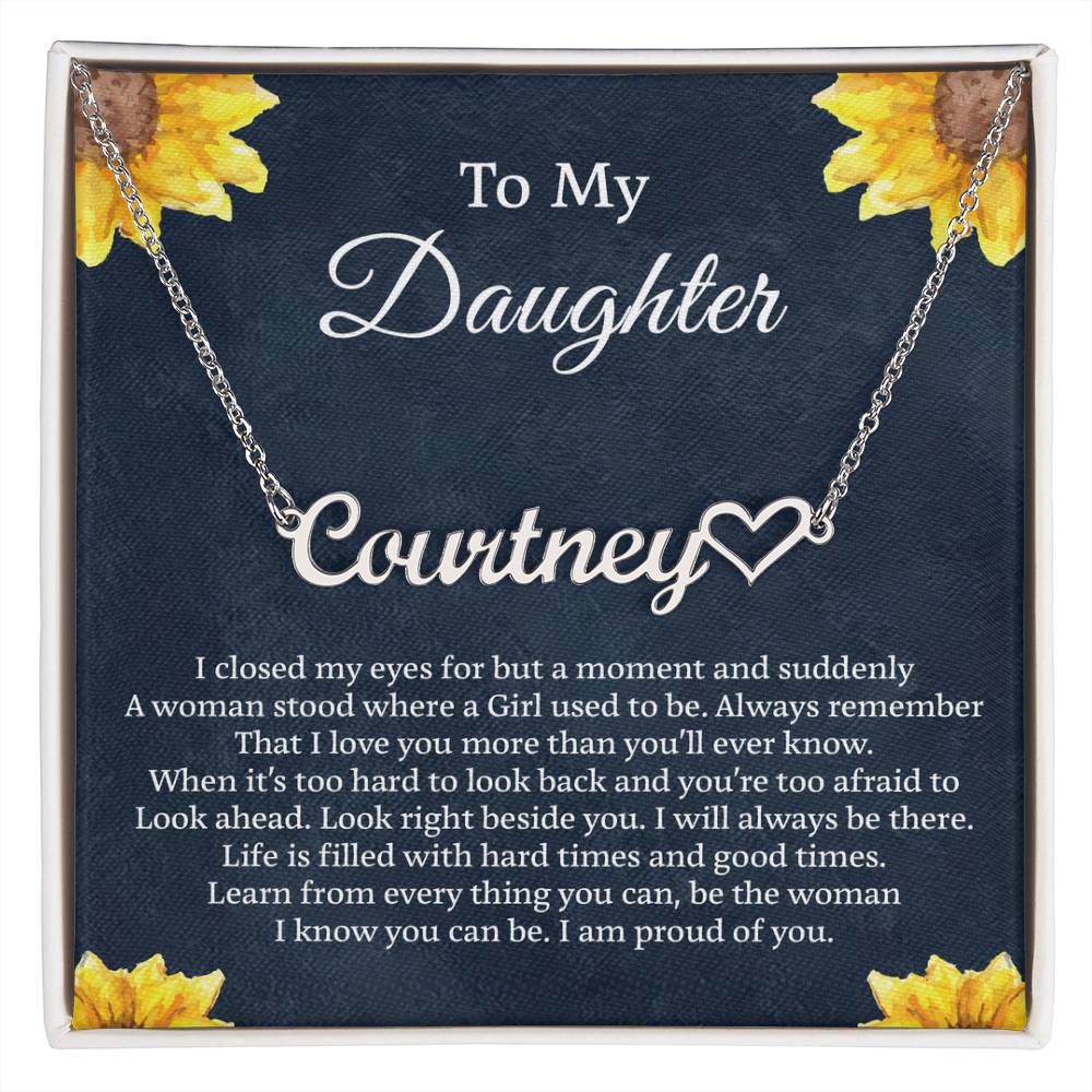 To My Daughter Necklace From Dad With Heartfelt Message & Elegant Box, Mothers Day Gifts For Daughter, Father Daughter Gifts From Dad, Birthday Gift For Daughter Adult, Father Daughter Necklace