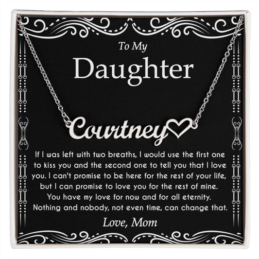 Surprise Your Daughter with a Personalized Name Necklace from Mom for Her Graduation and Birthday - A Timeless Gift of Love